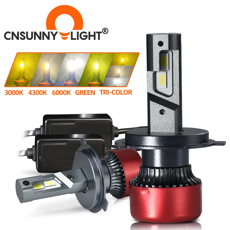 RX3 Canbus H4 H7 H11 H8 H1 4300K 3000K 18000Lm светодиодный фонарь для 12 В автомобиля белый желтый