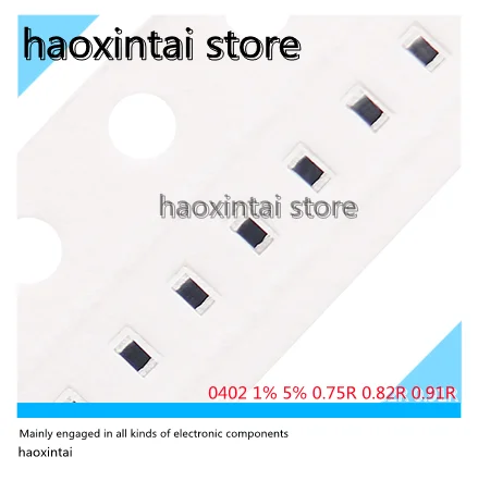 

100 шт. 0402 SMD резистор 1% 5% 0.75R 0.82R 0.91R SMD резистор из толстой пленки 1/16 Вт