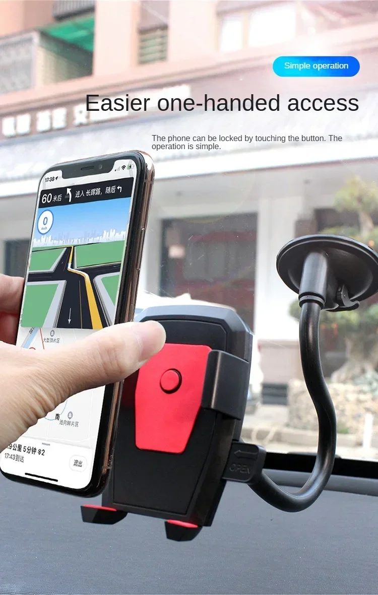 360° Drehbarer Auto-Handyhalter Flexibler Saugnapf Rutschfester Halterung Telefonständer für iPhone 17 16 Samsung Xiaomi Halterung Auto-Zubehör – Detail 7