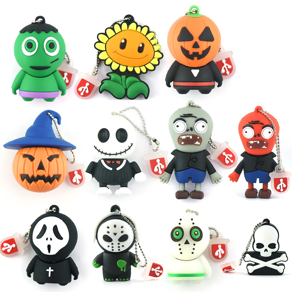 Cartoon Ghost Usb Flash Drive 4Gb 8Gb U Disk 16Gb 32Gb Pen Drive 64Gb 128Gb Memoria Usb Stick Cute Skull Pendrive Halloween