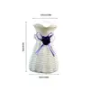 Modern Plastic Vases European Dining Table Decorative Flower Plants Vase White Rattan Like Plastic Vase 6