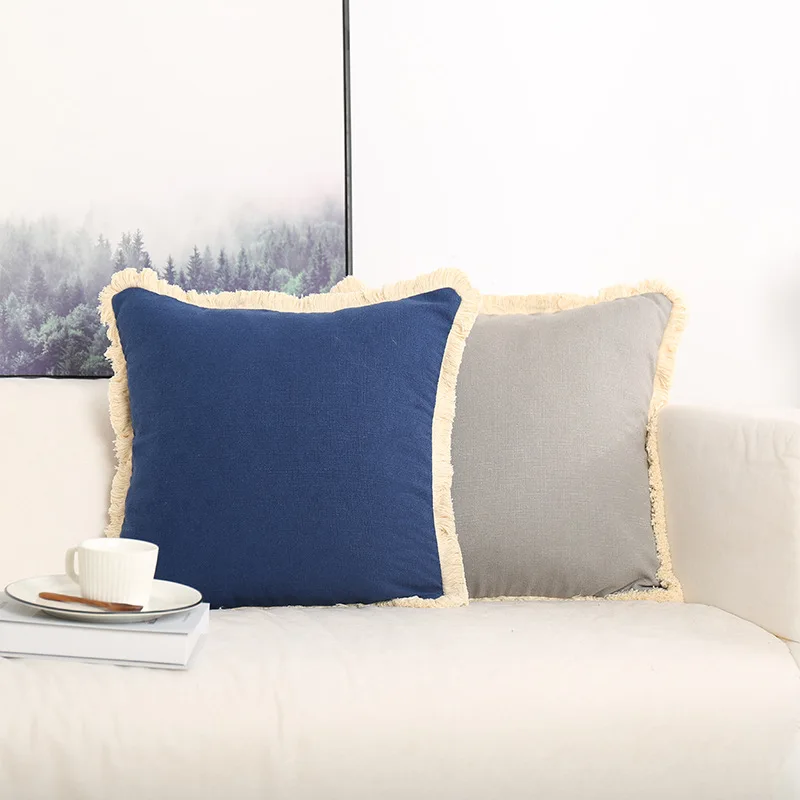 

Однотонная льняная наволочка 30 х50/45 х4/5/50 х50 см, наволочка в скандинавском стиле с тиснением на талии, декоративная наволочка для украшения дома