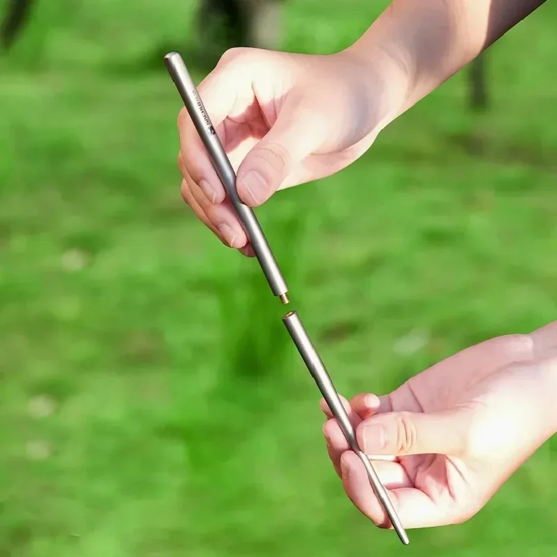 Titanium Folding Camping Cutlery Set 6