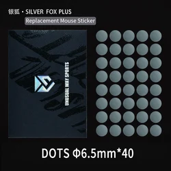 Enhanced Sports Mouse Skates - PTFE Anti - Collapse Magic Ice in Black and Silver Fox Design (6.5Dots FoxPlus)