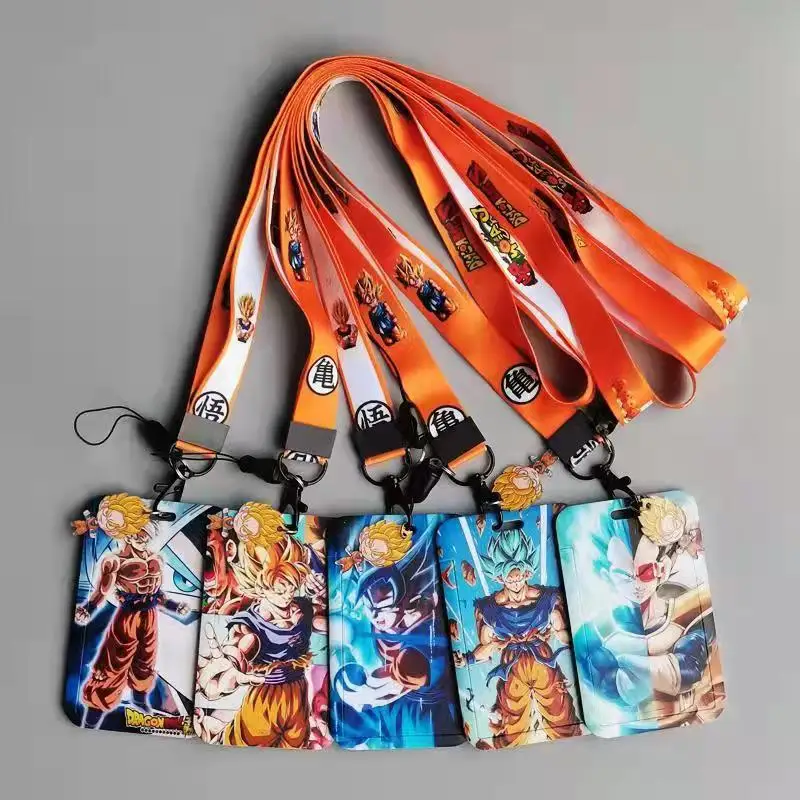 1 Set Anime Card Cases Card Lanyard Key Lanyard Cosplay Badge ID Cards Holders Neck Straps Keychains wallet card holder,card holder,credit card holder,card wallet,id card holder,id card case,wallet card bag,document card wallet