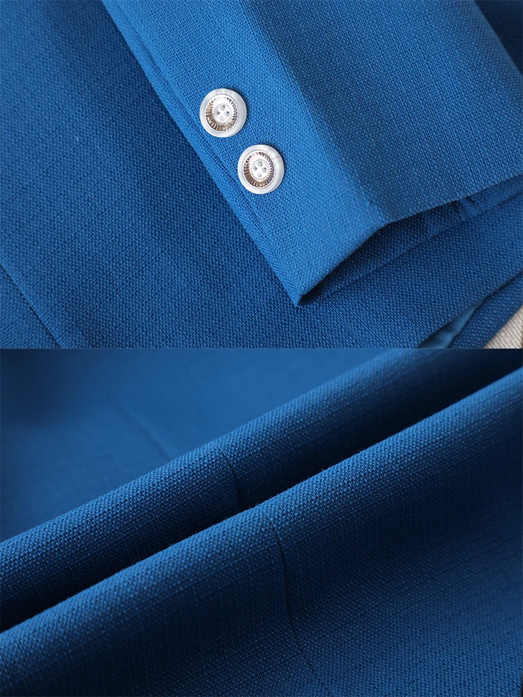 Autumn Winter Blue Blazer Women Ladies Female Single Button Full Sleeve Business Work Wear Formal Jacket blazer women