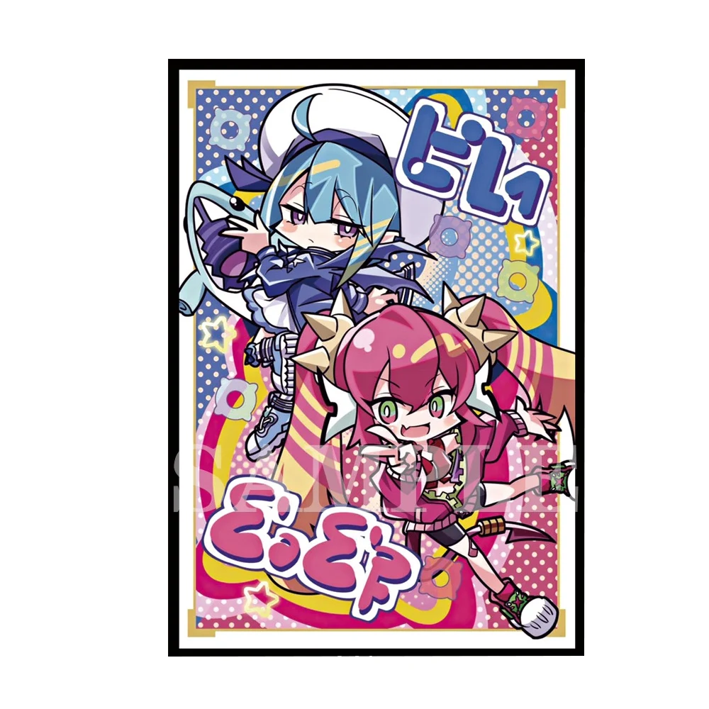 

60PCS 62x89mm Laser Cute Anime Arts Girls Live Twin Card Sleeves for YGO Protect Your Japanese Sized Trading Cards Photocard