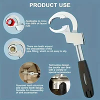 AIRAJ Adjustable Bathroom Wrench Opening Spanner Sink Pipe Wrench For Faucet Sewer Water Pipe Plumbing Faucet Wrench Repair Tool 1