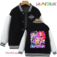 Kpop Demon Hunters Autumn Winter Kids Trucksuit Hoodie Sweatshirts Cartoon Baseball Uniform Boys Girls Casual