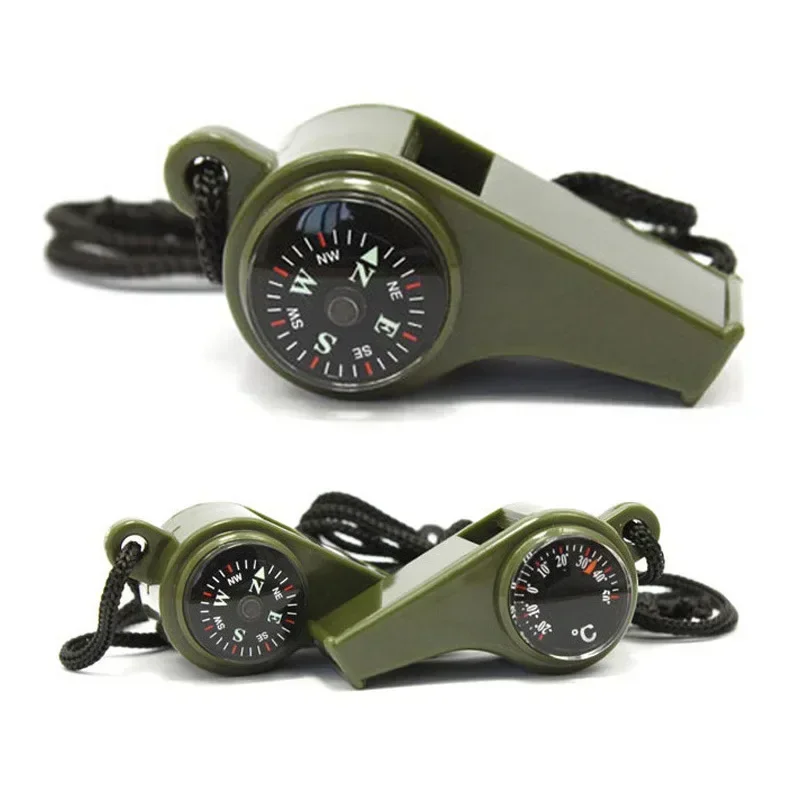 ABS Emergency Survival Whistle with Thermometer and Compass, 3 in 1, High Decibel, Portable, Outdoor 5