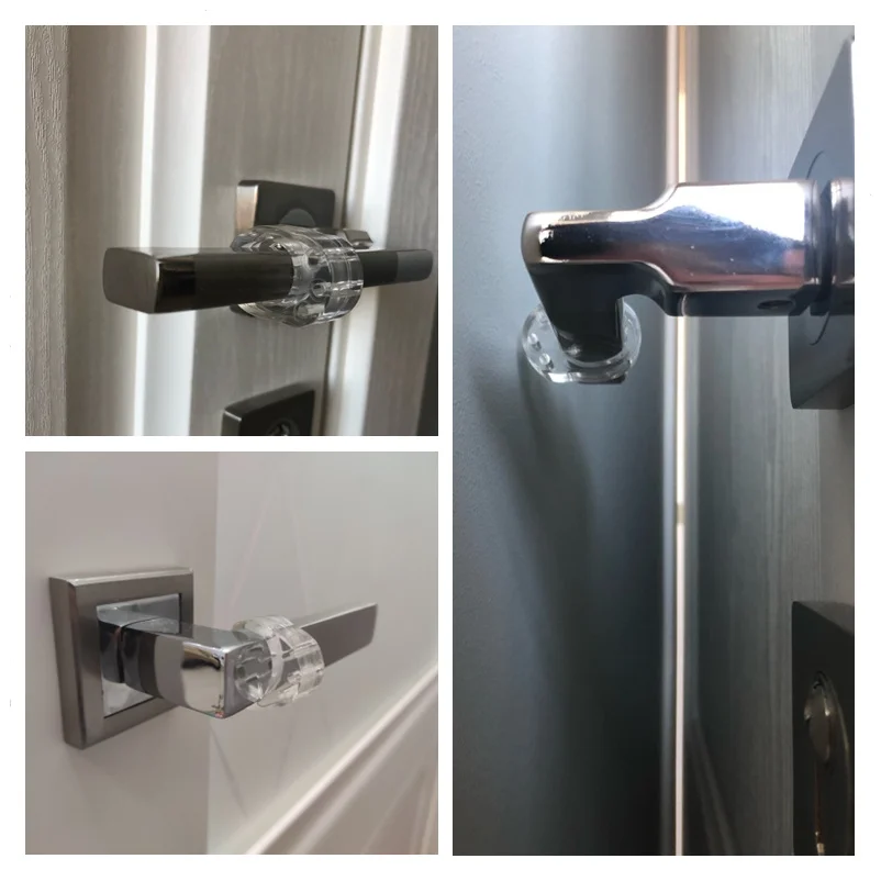 2 Types Door Stop Transparent Door Handle Buffer Baby Safety Children Protection Wall And Furniture door stopper Kitchen Bedroom door stopper silicone door stopper door stopper bumpers