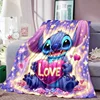 Cartoon Cute Stich Blanket, 3D Printing Lilo & Strong Soft and Comfortable Children's Nap Sleeping Blanket, Bedding 4