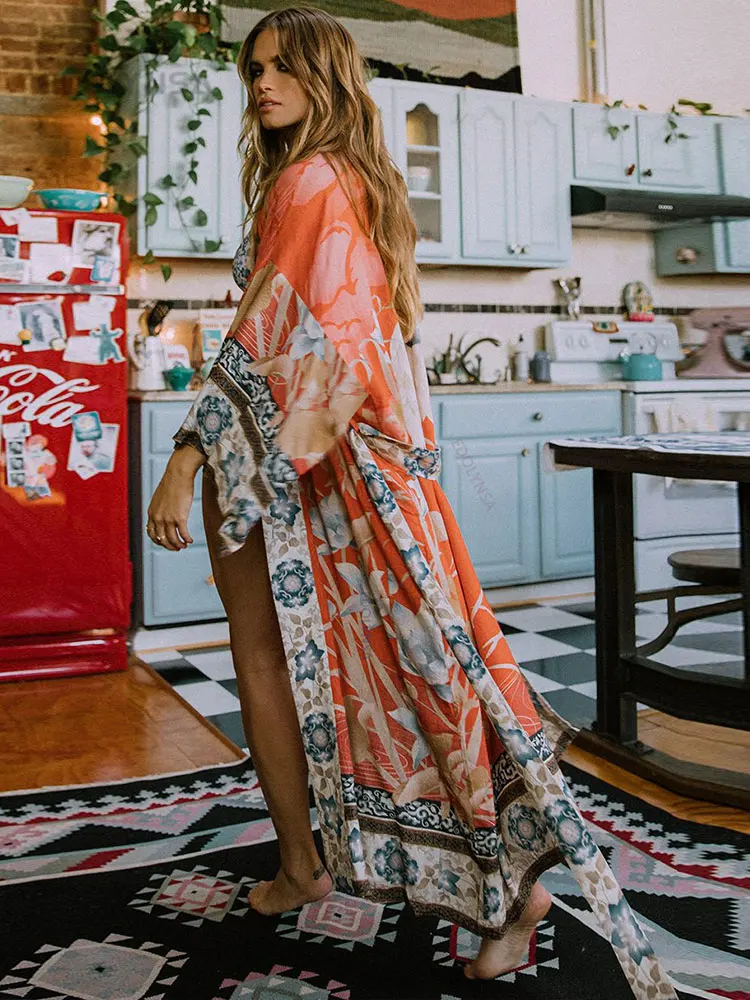 bohemian kimono dress