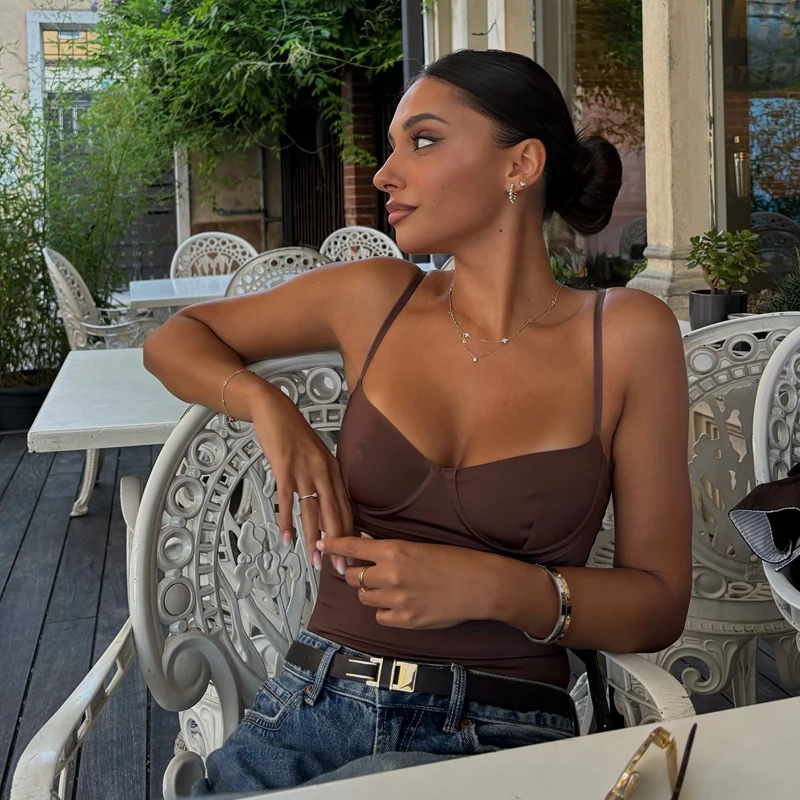 Corset Ladies Halter Tops For Woman Elegant Female Camis