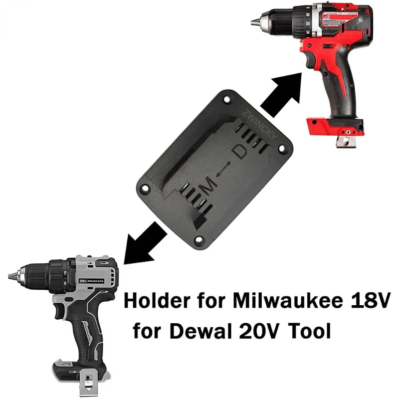 For Dewal/Milwaukee 14.4/18V/20V Battery Tools Machine Holder Tool Storage Rack Wall Mount Tool Bracket Fixe Device Tool Holder 3