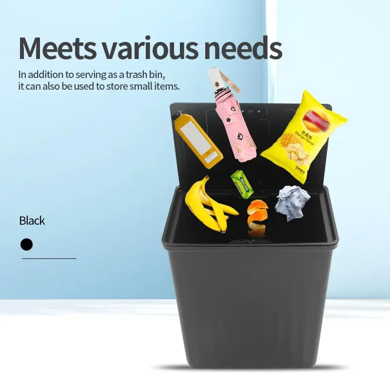 Car Trash Can Rear Center Console Trash Can Storage Box for Tesla Model Y-Backseat Storage Box Garbage Can With Push-to-Open Lid