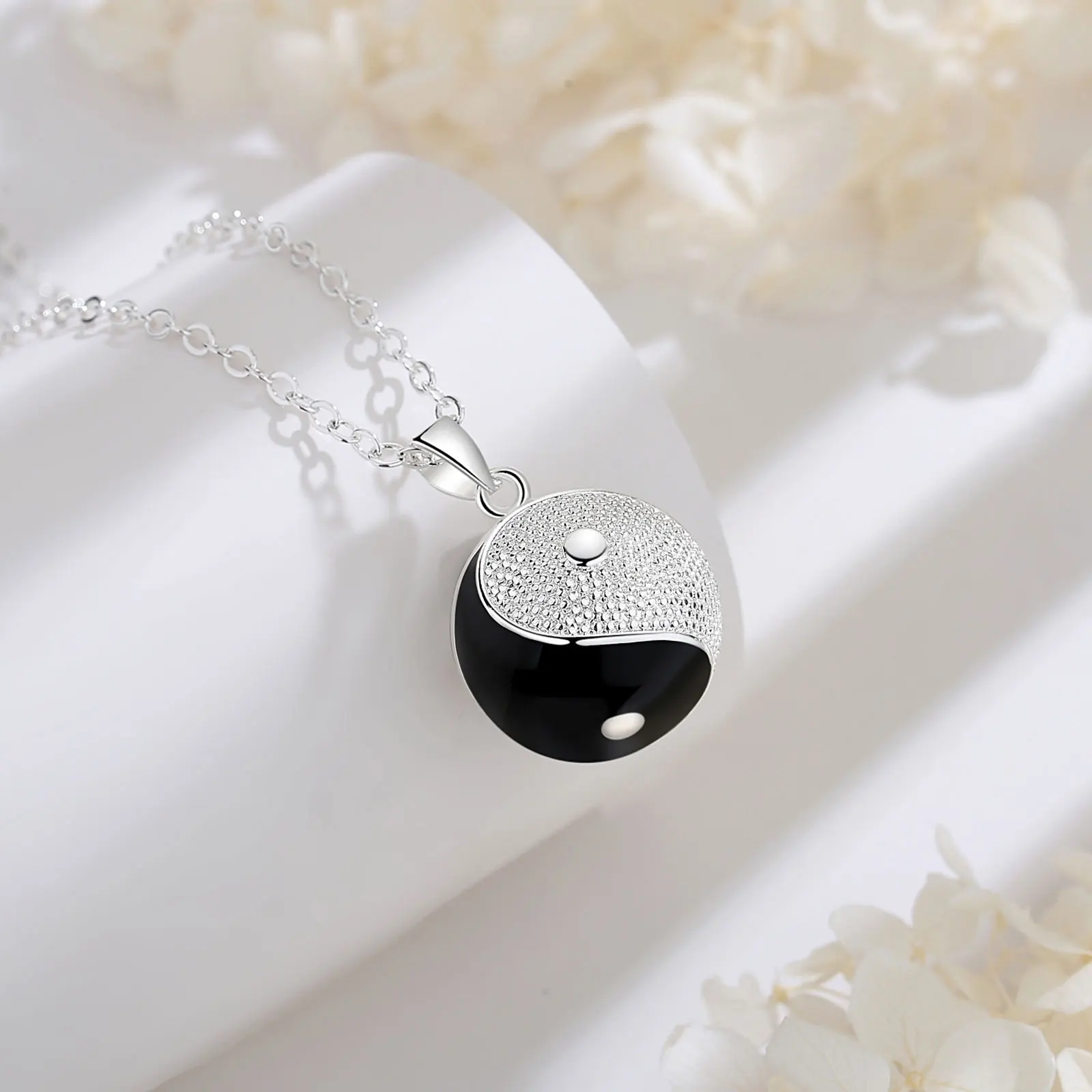 Eudora Harmony Ball Tai Chi Yin Yang Pendant Necklace Pregnancy Chime Bola Angel Caller Fine Maternity Jewelry for Women's Gift
