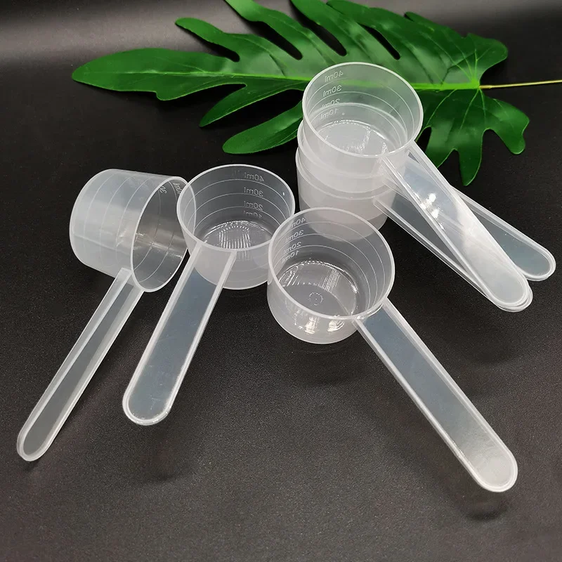 Kitchen Measuring Spoons Measuring Spoon Set 20g Spoon Individually Packaged 40ml Flat-bottomed Measuring with Scale Transparent Plastic