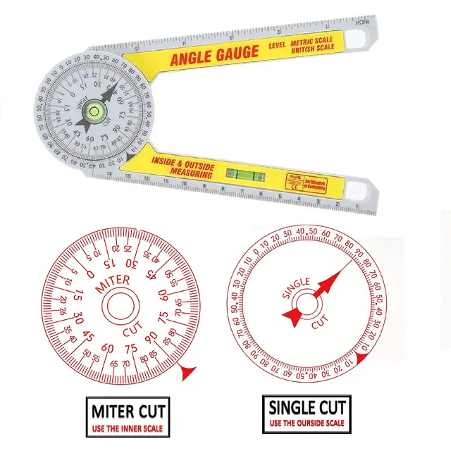Miter Saw Protractor Digital Ruler Inclinometer Angle Level Meter ...