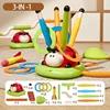 3 in 1 Ladybug Sport Entertainment Game Toy Multifunction Rope Skipping Machine Ferrule Jump Rocket Launcher Outdoor Educational 4