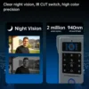 2 Wire Doorbell Intercom System 7" IPS LCD Video Phone Night Vision RFID Unlock Video Intercom 1080P Tuya Smart 5