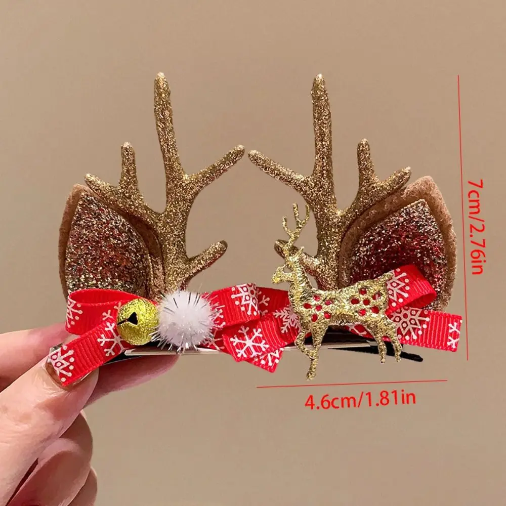 Merry Christmas Decor Christmas Elk Hairpin Bowknot Sequin Christmas Hat Headabnd Snowflake Santa Claus