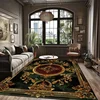 American Style Luxury Green Fluffy Soft Carpet Home Bedroom Sofa Area Rugs Non-slip Cloakroom Doorway Floor Mats Customizable 2