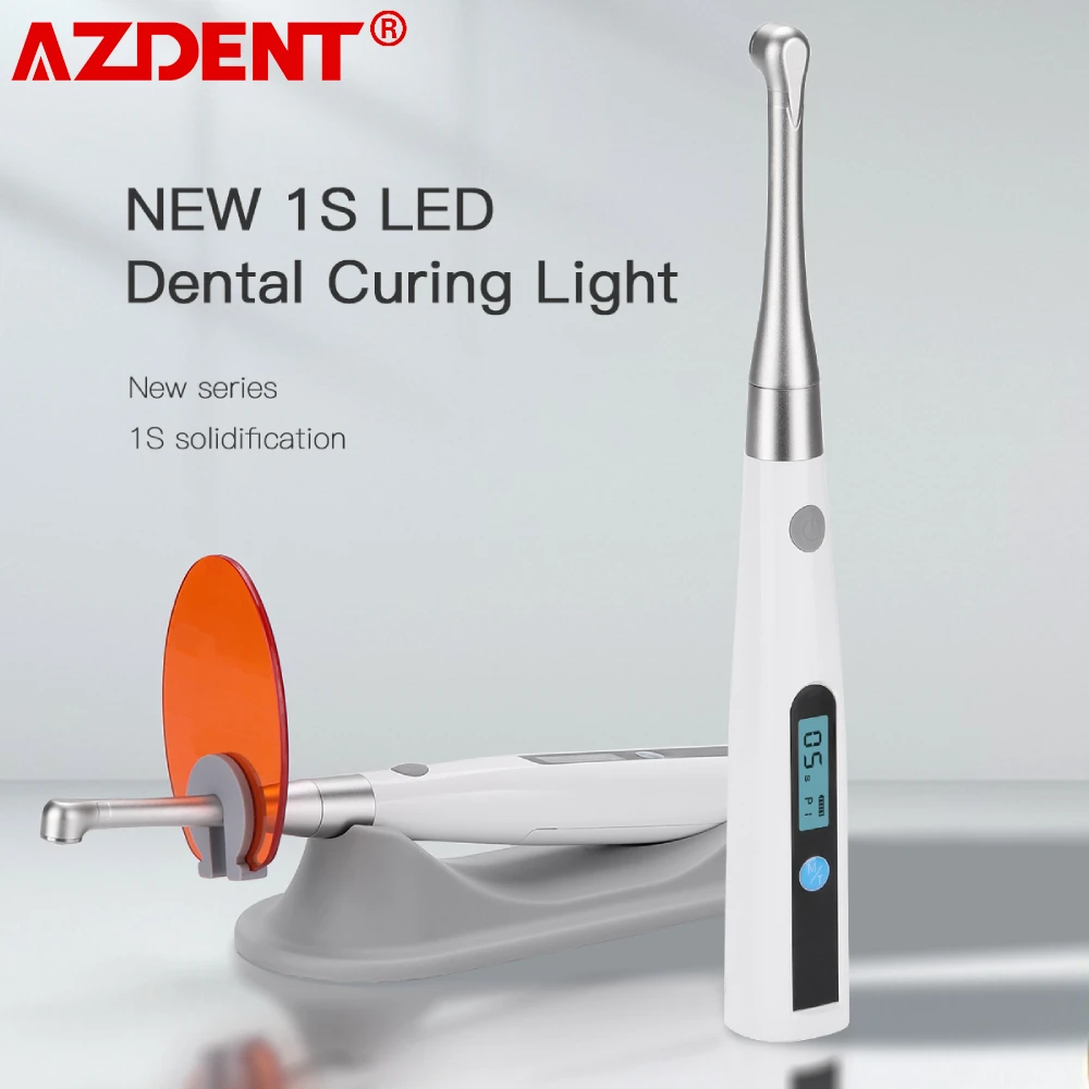 Azdent 2022 Dental Curing Light Lamp Led Cordless Metal Head 1s Cure 3