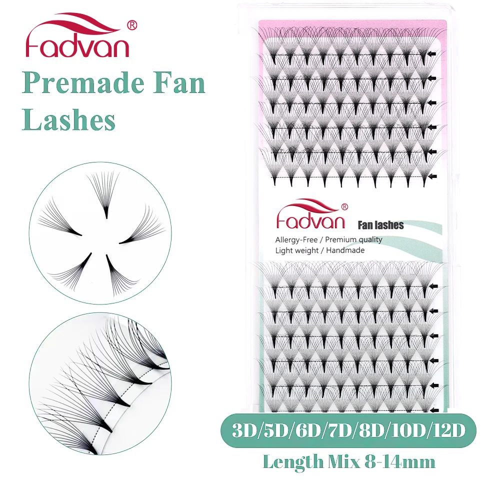 Premade Volume Fan Eyelash Extension Supplies 8-14 Mix Soft 3D/5D/6D/10D/12D/20D/30D Premade Volume Fan Lashes Extensions eyelash extension eyelash extensions eyelash extension lashes fake eyelashes false eyelashes