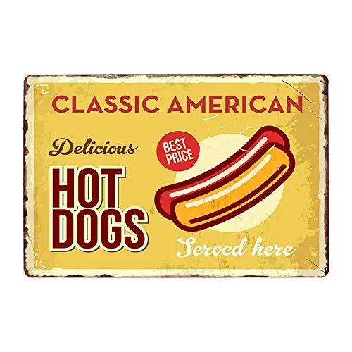 

Настенное украшение «хот-дог» 8x12 дюймов