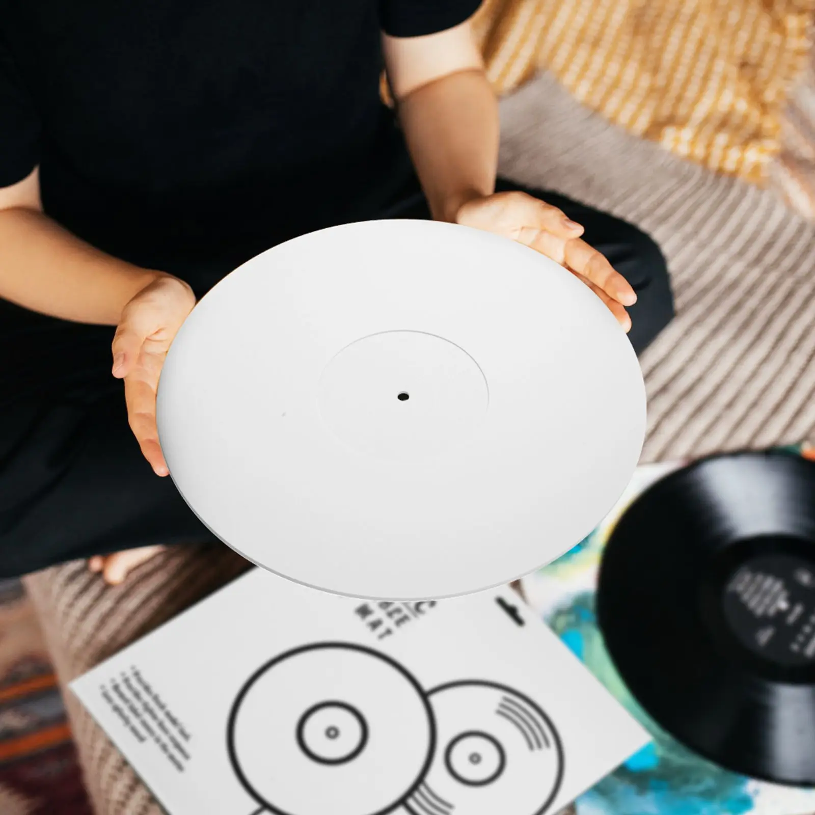 12 Inch White Acrylic Record Mat Vinyl Player Recorder Protective Turntable Slipmat Accessories Pad