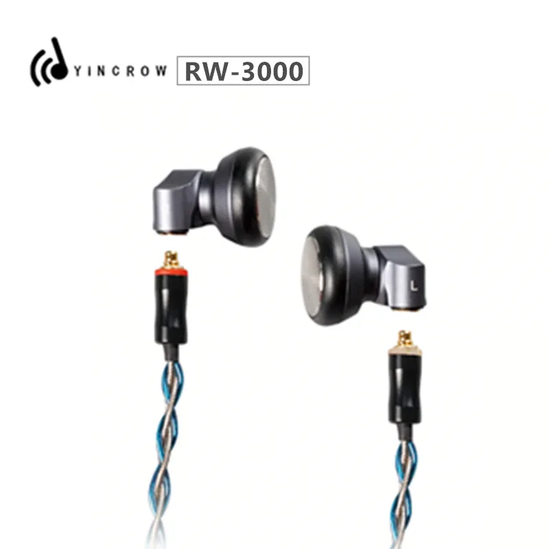 Yincrow RW3000 Earphone HIFI Monitor Headsets 15mm Dynamic Drive
