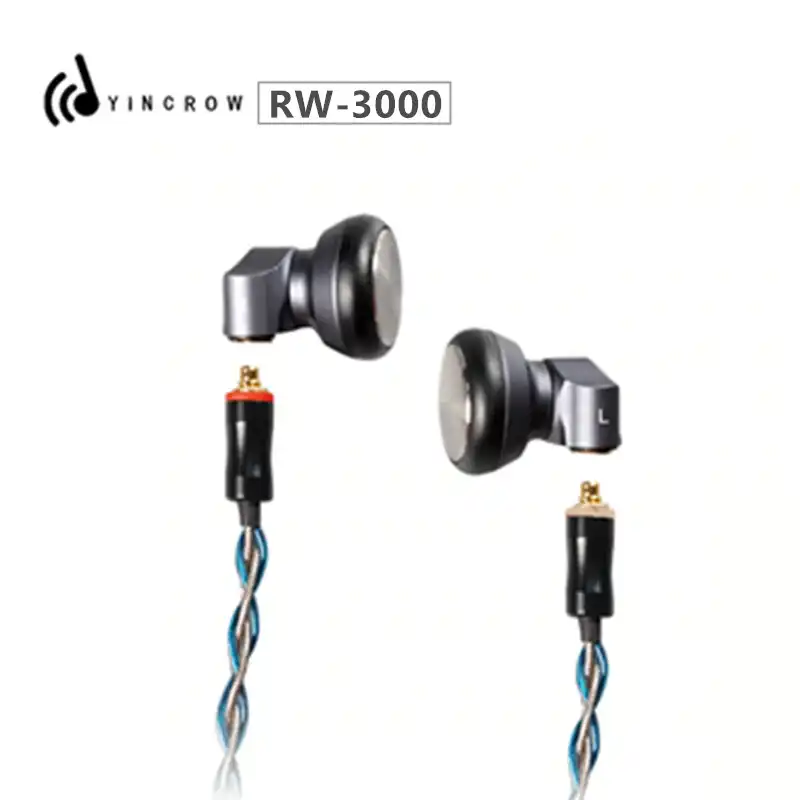 Yincrow RW3000 Earphone HIFI Monitor Headsets 15mm Dynamic Drive