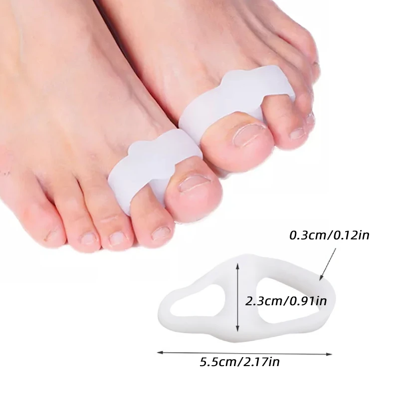 80Pairs Silicone Hammer Toe Separators Foot Care Protector Gel Corrector Hallux Valgus Bunion