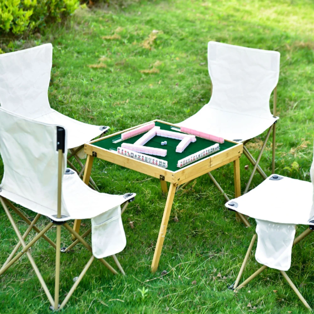 Travel Portable Mahjong Table with Chinese Mahjong Tiles Set Mahjong Game Set for Outdoor Camping Dormitory 3