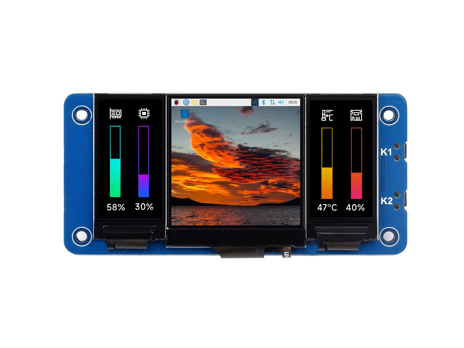 Waveshare Ʈ LCD HAT,  ̿, º 1.3 ġ IPS LCD  ũ   0.96 ġ IPS LCD  ũ