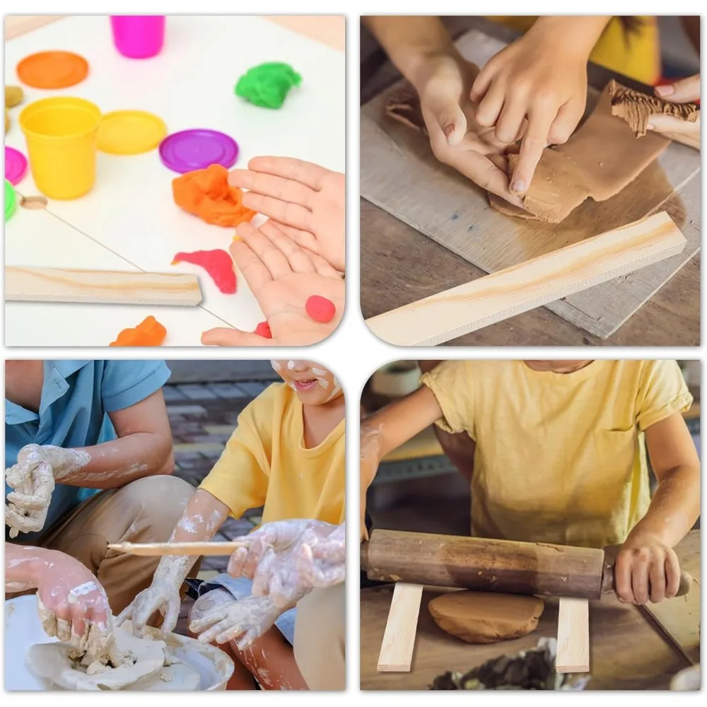 Pottery Teaching Stick 5 Size Wooden Rolling Mud Stick Wooden Ceramic Clay Pottery Modeling Tool Fixed Clay 10Pcs pottery tools clay sculpting tools pottery sculpting tools clay craft tool