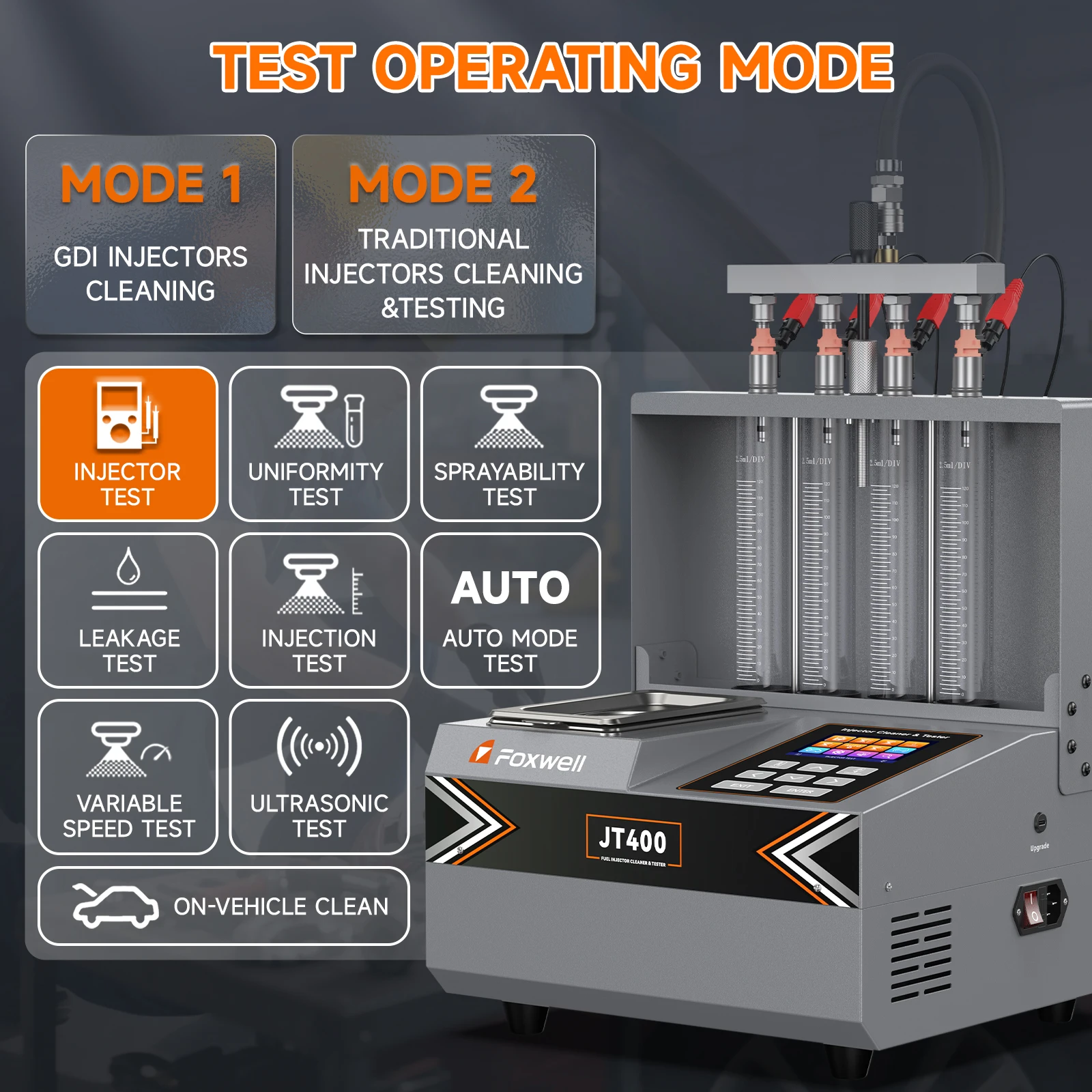 Foxwell JT400 Fuel Injector Testing Kit