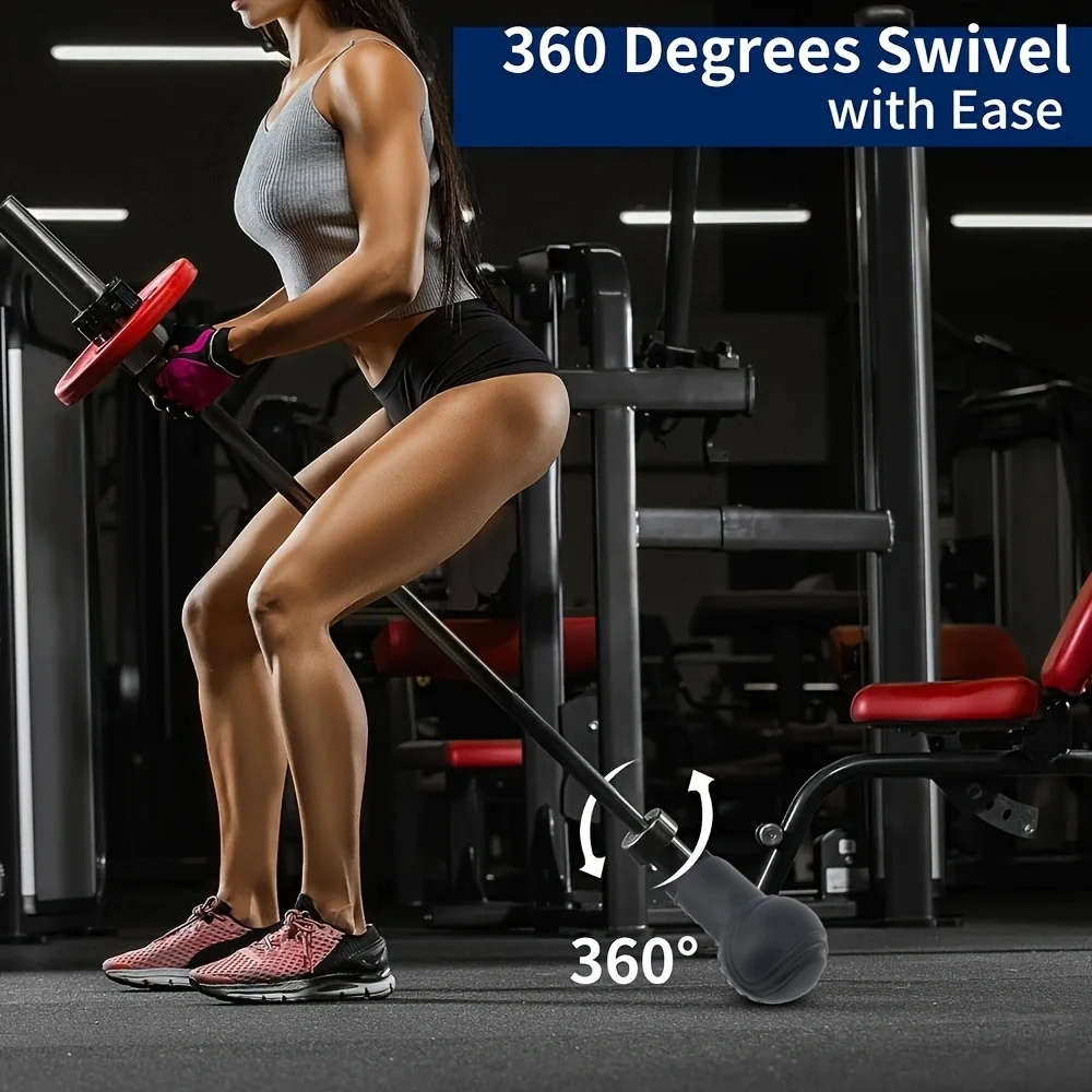 1pc Silicone Barbell Landmine Attachment 2-inch Bars 360&deg; Swivel Deadlifts Squats Rows & Presses