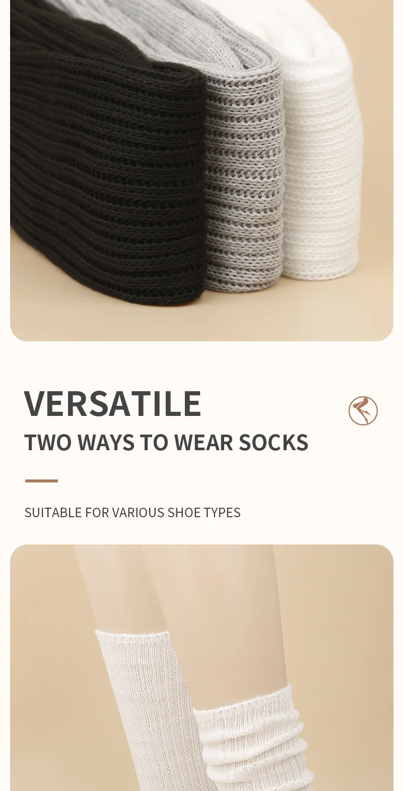 Multiple pairs of autumn and winter socks, thick needle men's and women's socks, Japanese university style socks, Japanese women 13 S549addc936ff4ff49632fb3f5db0aaa4m