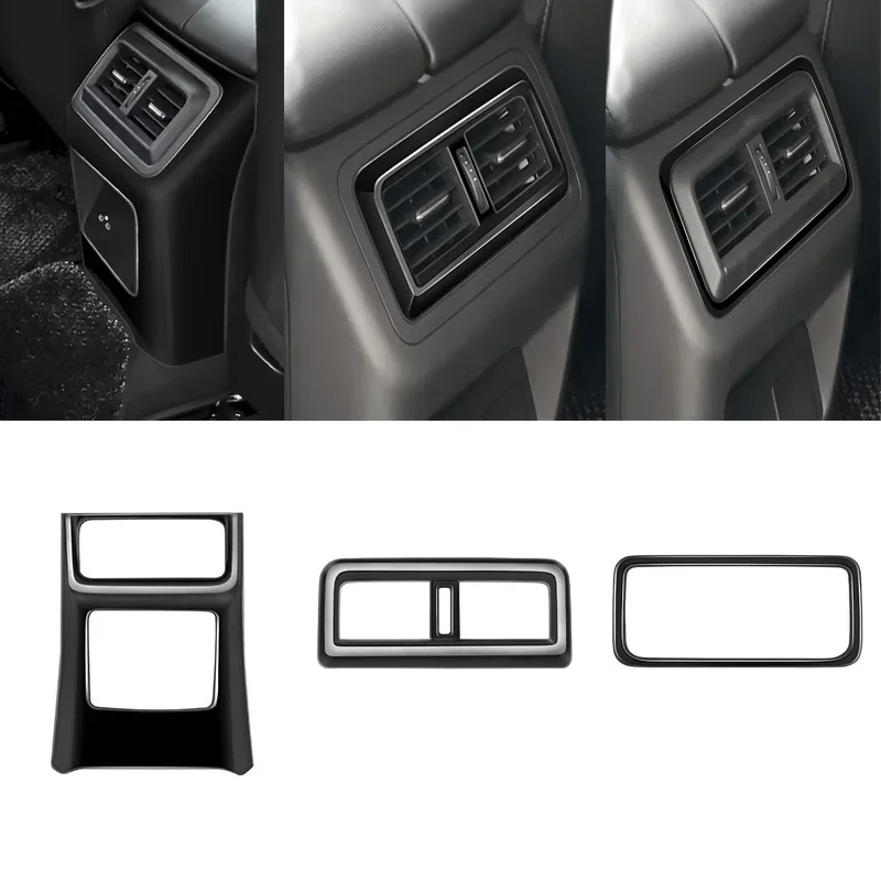 

LHD RHD For Mazda CX60 CX 60 2022 2023 2024 Car Accessories ABS Carbon Rear Seat Air Condition Outlet Cover Anti kick Trim Frame