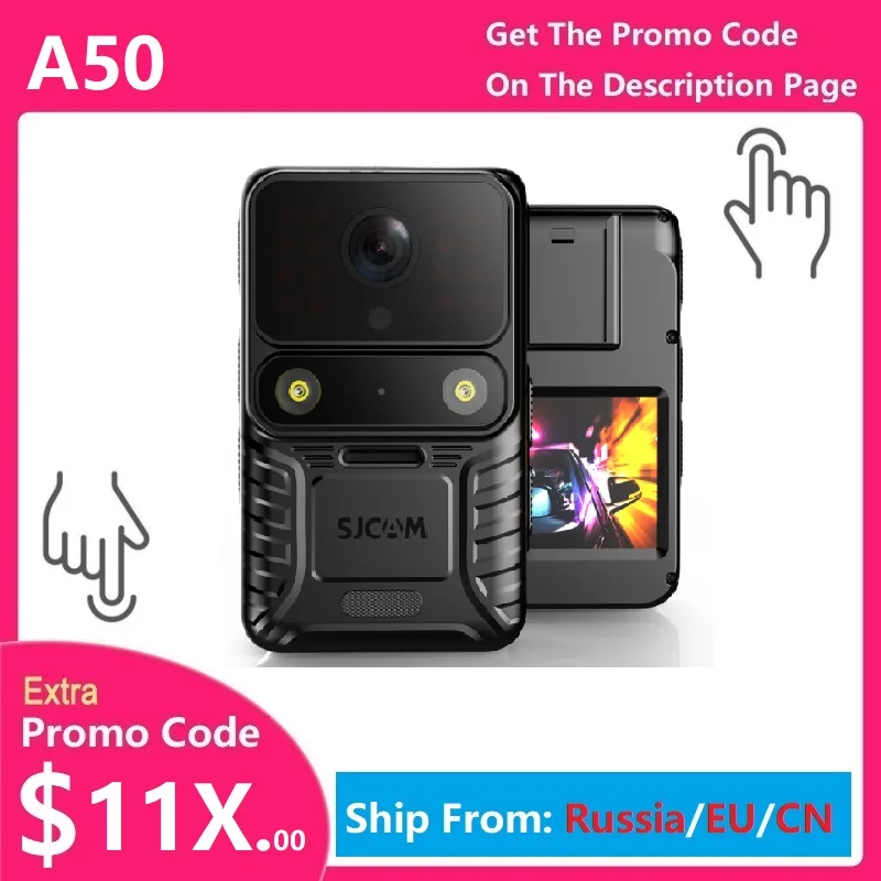 Sjcam A50 Portable Body Camera 2pcled Night View Ircut Gps Logging