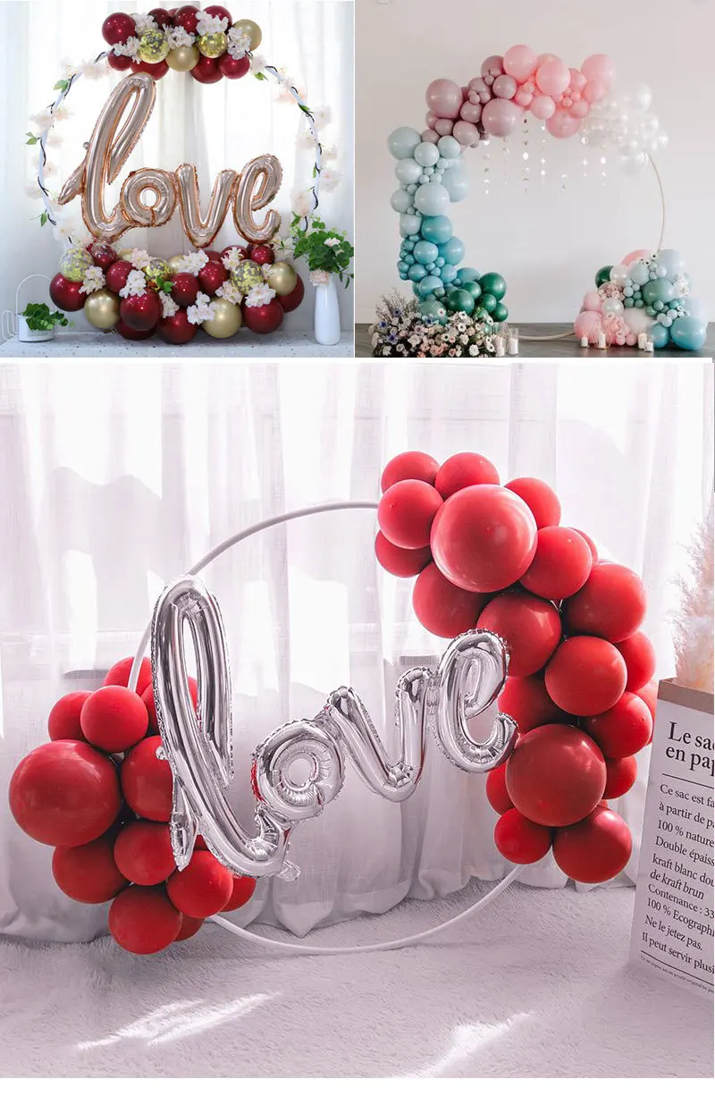Description Picture 4 of item1.8M Round Balloon Arch Kit Holder Bow of Balloon Circle Wreath Balloon Stand Support Wedding Birthday Party Home Decor Accessor
