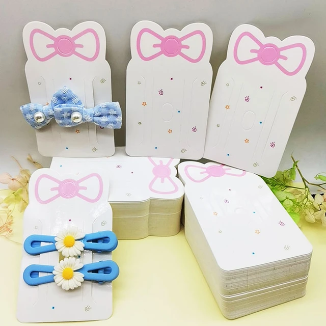 Wholesale White Hairpin Cartoon with Earring Cards Necklace Cards