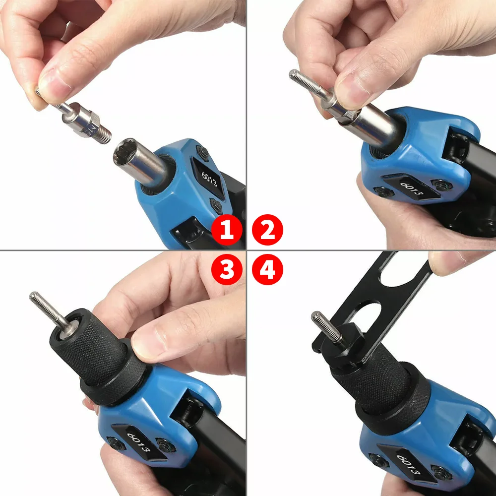 110PCS Gewinde Niet Zangen Set Niet Muttern Pistole Dorn Kit M3 M4 M5 M6 M8 M10 M12 Manuelle nietgerät Gewinde Nietgerät Zangen Maschine – Detail 9
