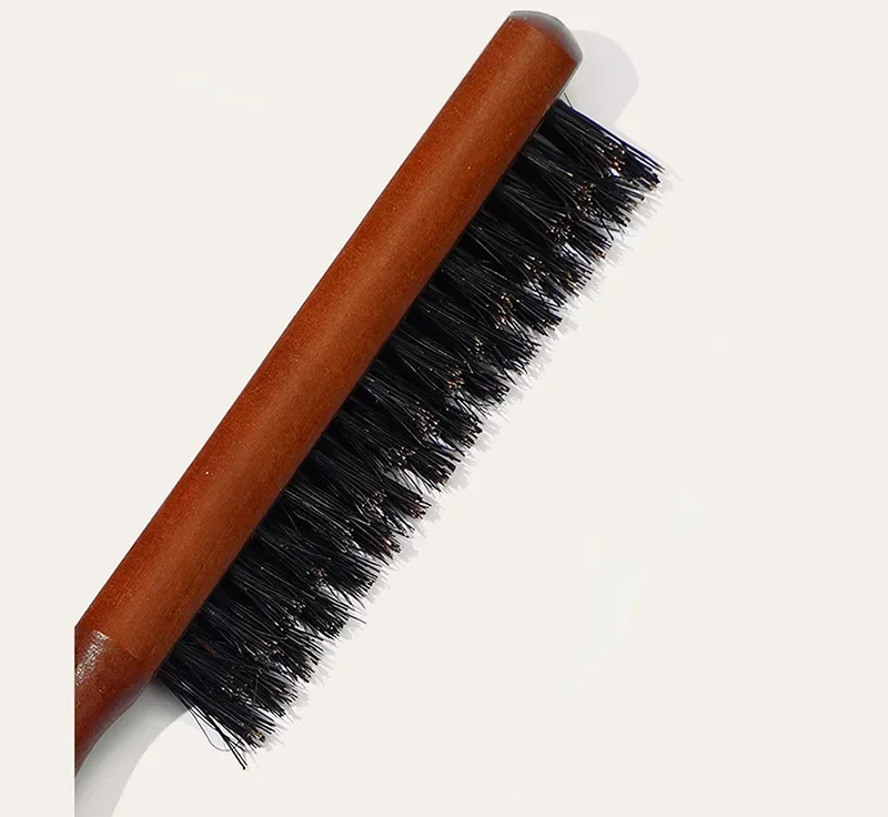Description Picture 6 of itemProfessional Teasing Back Hair Brush Boar Bristle Wood Slim Line Comb Professional Salon Hairbrush Hairdressing Styling DIY Tool