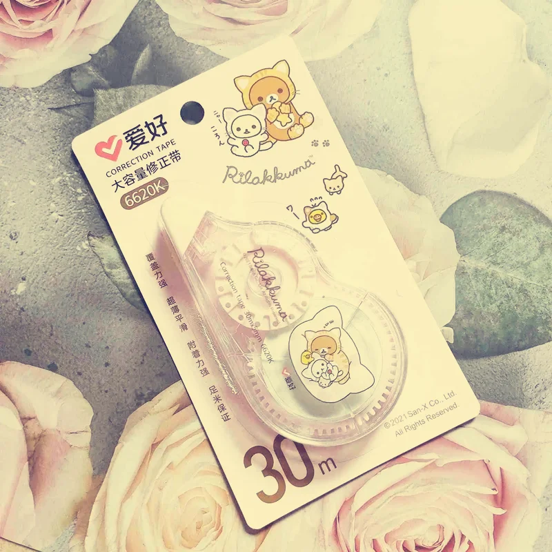 AIHAO 6620K Rilakkuma Correction Tape 30M Kawaii Corrector Promotional Gift Stationery Student Prize School Office Supply,correction tape