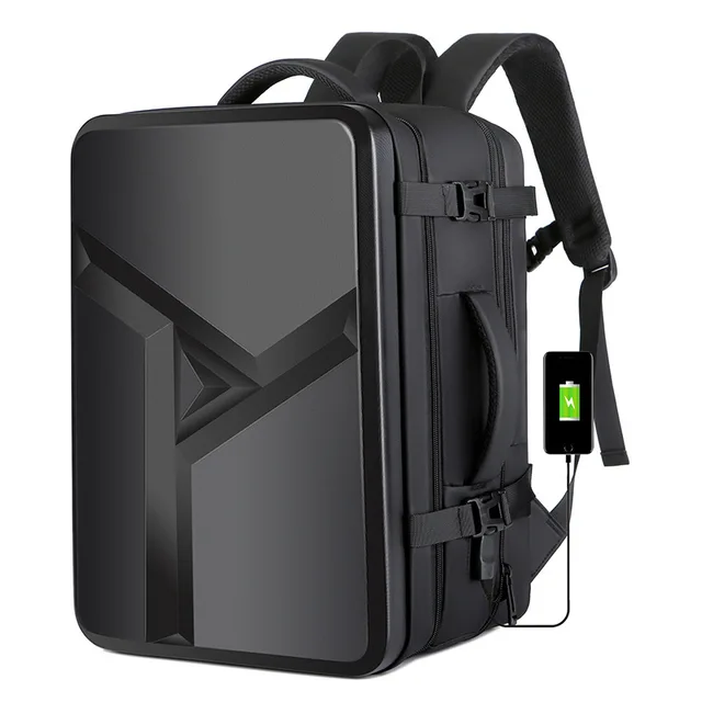 Fashion Trend of Large capacity Hard Shell Men USB Business Expansion Backpack Computer Bag Large capacity