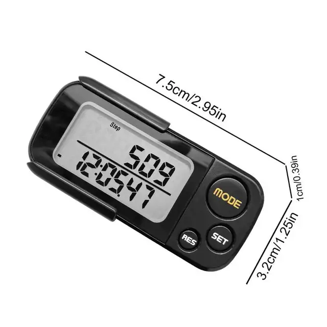 Single Function 3D Electronic Pedometer Simple Mini Step Counter Walking 3D Digital Pedometer For Exercise Men Women 6
