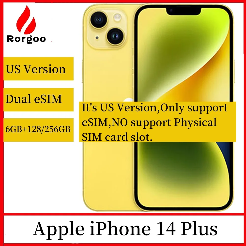 AppleiPhone14PlusUSversionDualeSIM128/256GBROM6GBRAM6.7"SuperRetinaOLEDFaceIDNFCA155GOriginalMobilephone-AliExpress509